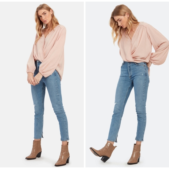 Free People Tops - 🆕️ Free People | Check On It Wrap Top Blush